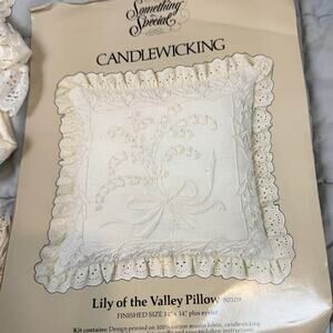 Something Special Candlewicking Embroider Eyelet Lily of the Valley Pillow Kit